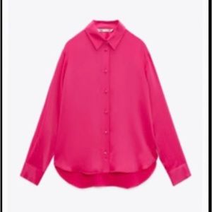 Zara satin effect top